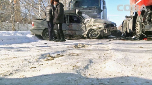 В аварии с грузовиком на Монтажников погиб водитель Daewoo Nexia