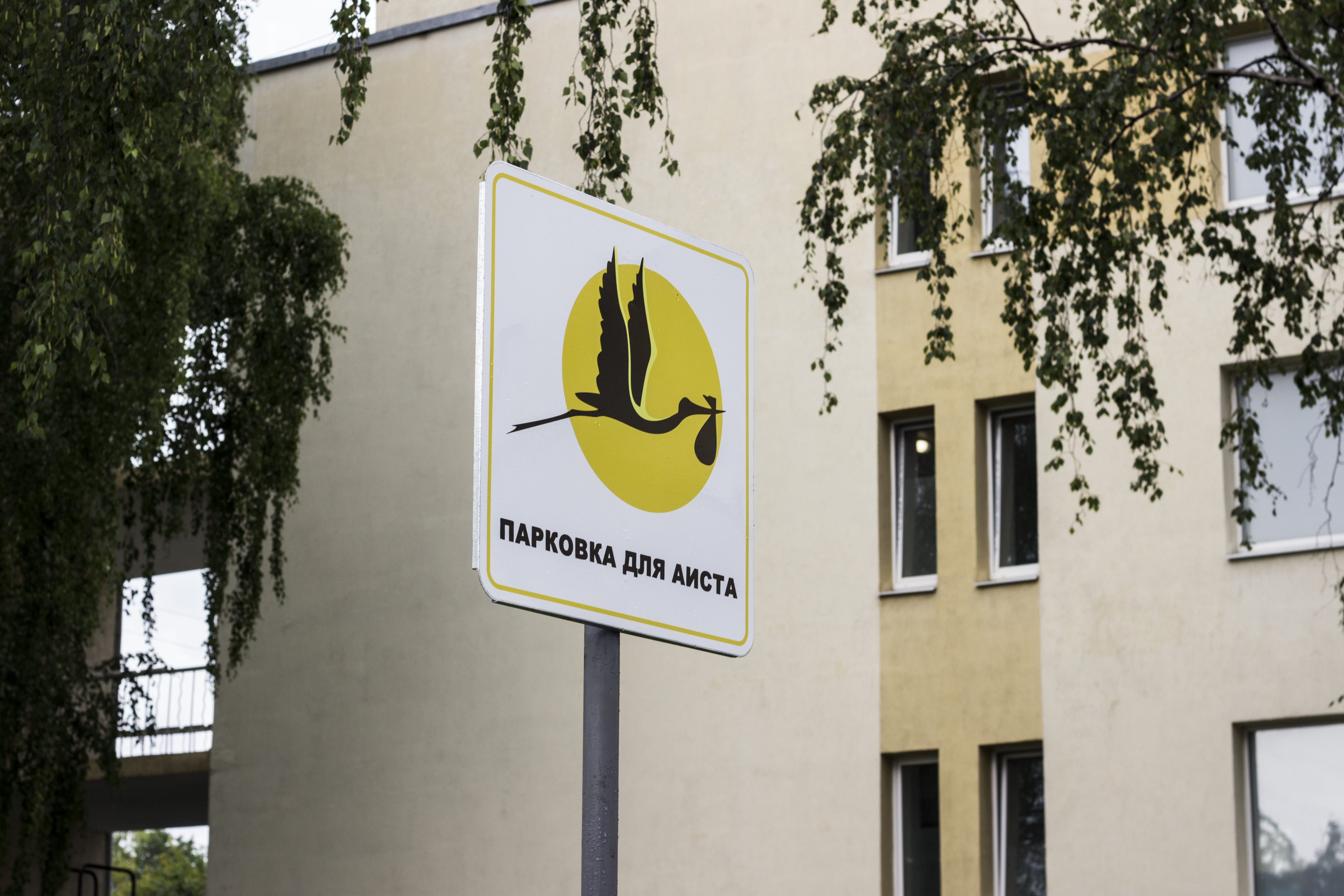 У роддомов уральской столицы устанавливают «парковки для аистов»