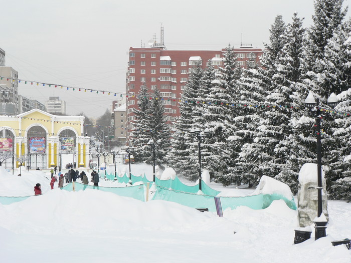 Парк маяковского в екатеринбурге зимой