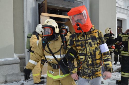Свердловские спасатели провели учения на «Екатеринбург Арене»