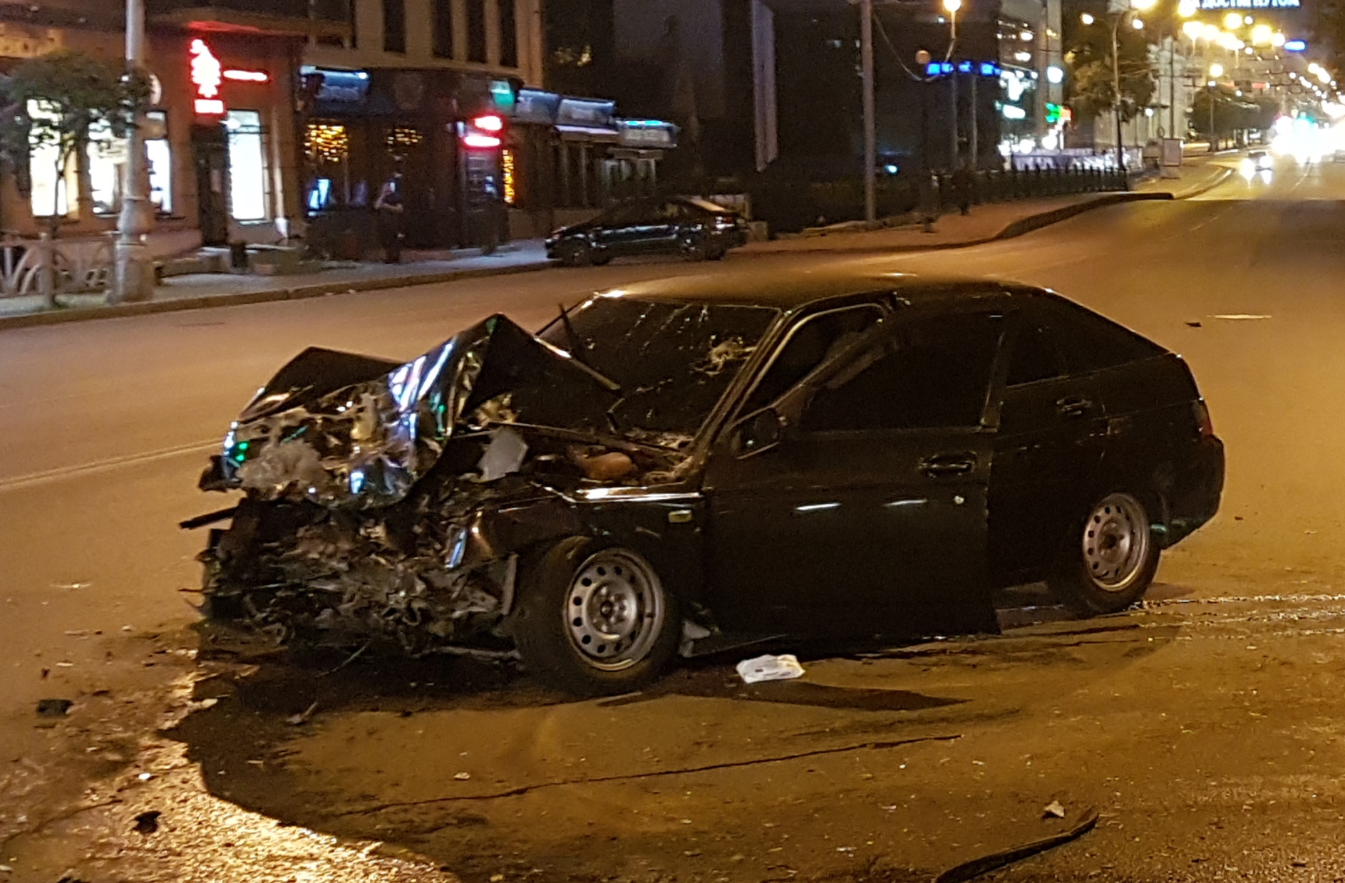 Жёсткое ДТП произошло ночью в центре Екатеринбурга
