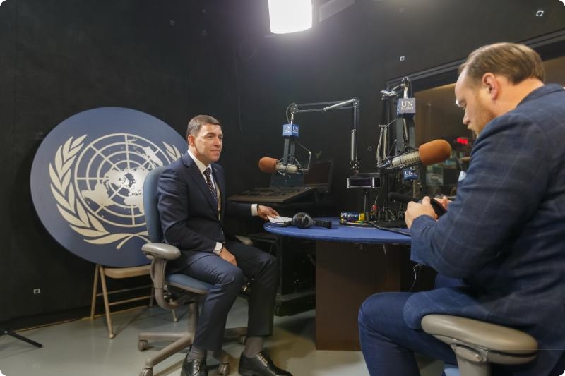 Евгений Куйвашев дал интервью службе новостей ООН