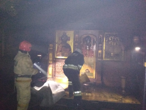 Минувшей ночью произошел пожар в монастыре на Ганиной Яме