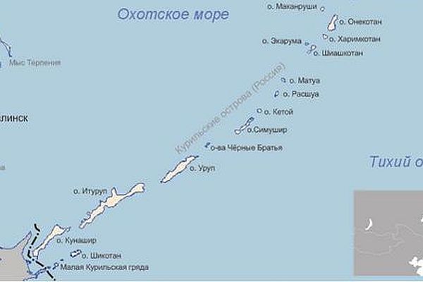 Курилы острова на карте россии
