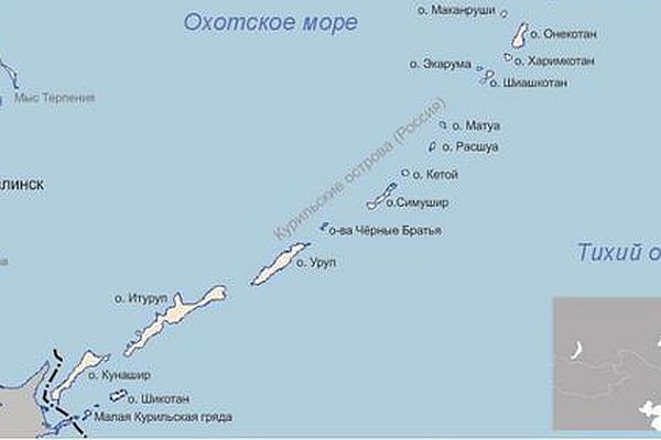 Курилы карта островов