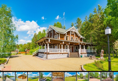 На берегу озера в Свердловской области продают два элитных дома за 170 и 180 миллионов рублей