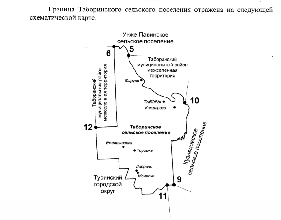 Таборинский район карта