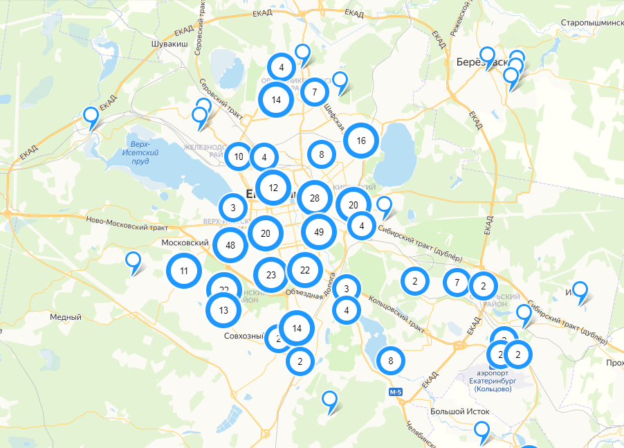 Карта распространения коронавируса в екатеринбурге на сегодня