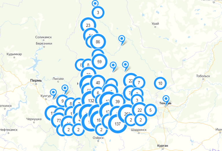 Роспотребнадзор обновил карту распространения коронавируса в Свердловской области