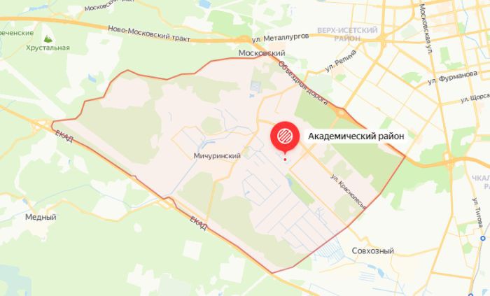 Депутаты утвердили точные границы Академического района Екатеринбурга