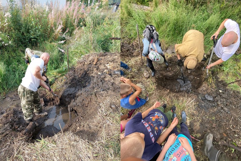 В Свердловской области активисты откопали родник возле станции Флюс