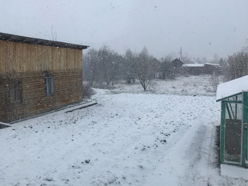 На севере Свердловской области 30 апреля выпал снег